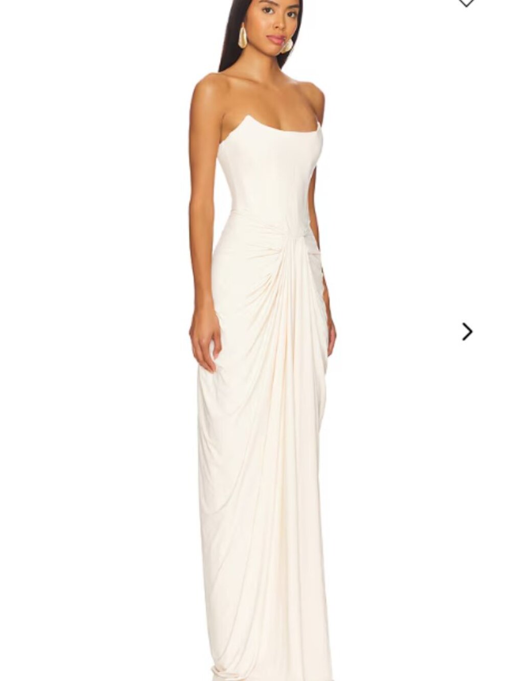 Deme by Gabriella PEARL strapless maxi dress